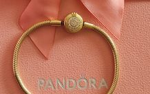 Pandora Moments sparkly crown snake bracelet