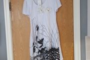 Rose Blue (Paria) White Dress. S- M-L 14.   B.N.W.T.