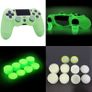 Green Anti-Slip Glow in The Dark Protective Silicone Cover Skin Grips Compatible with PS4/Slim/Pro 4 Controller,8 PCS Thumb Grips Caps and 2 Grips Caps Glow in The Dark. Image 4