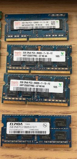 2G , 1G ddr3 laptop ram modules lot