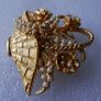 Vintage Floral Basket Brooch with  Pearls, Delicate Brooch Image 4