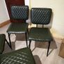 Cult furniture - green faux leather dining chairs Image 3
