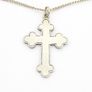 Signed British Sterling Silver Cross On 925 Chain Image 2