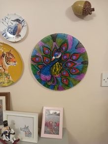 Large glass wall plate