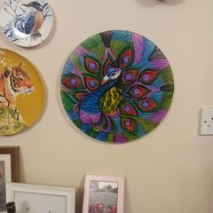 Large glass wall plate