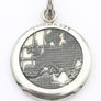 925 Vintage Sterling Silver Globe Map Avon Pendant Image 3