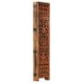 Hand Carved 5-Panel Room Divider Brown 200x165 cm Solid Mango Wood Image 4