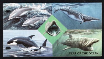 1998 Isle of Man International Year of the Ocean (UNESCO): Seamammals Commemorative Stamps Presentation Pack