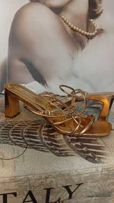 Gold High Heels Size 8 - 9