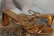 Gold High Heels Size 8 - 9