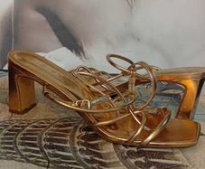 Gold High Heels Size 8 - 9