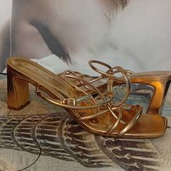 Gold High Heels Size 8 - 9