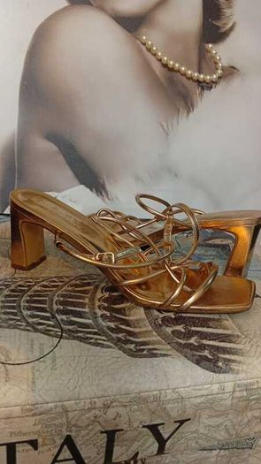 Gold High Heels Size 8 - 9