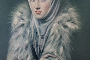 An Original Rare Print from Picture Relics -Lady with a Fur (1578) by EL GRECO