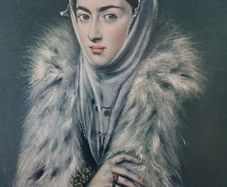 An Original Rare Print from Picture Relics -Lady with a Fur (1578) by EL GRECO