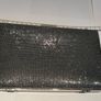 Gunmetal Grey  Pewter Shimmering Box Clutch Bag Image 4