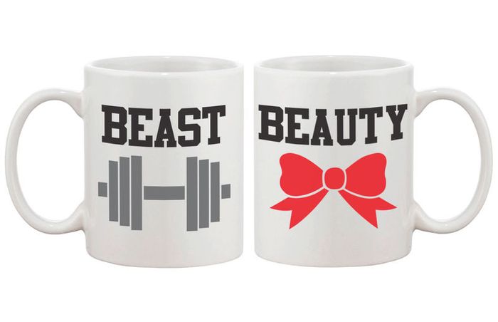 Beauty and the Beast Matching His and Hers Couple Coffee Mugs
