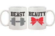 Beauty and the Beast Matching His and Hers Couple Coffee Mugs