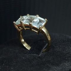 Vintage 9ct Gold Three Stone Ring