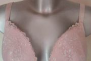 Secret Possessions pink lace underwired padded bra size UK36 E EU80 E Postage included