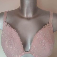 Secret Possessions pink lace underwired padded bra size UK36 E EU80 E Postage included