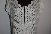 Wallis white knitted sleveless bolero size UK18/20 EU46/48 Perfect condition Postage included