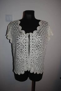 Wallis white knitted sleveless bolero size UK18/20 EU46/48 Perfect condition Postage included