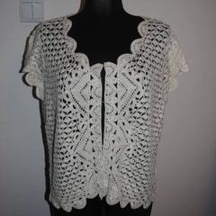 Wallis white knitted sleveless bolero size UK18/20 EU46/48 Perfect condition Postage included