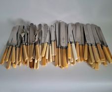 Vintage Faux Bone Handle Cutlery