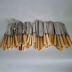 Vintage Faux Bone Handle Cutlery