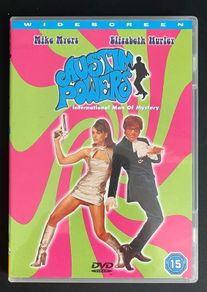 Austin Powers, International Man of Mystery. Staring Mike Myers & Elizabeth Hurley.