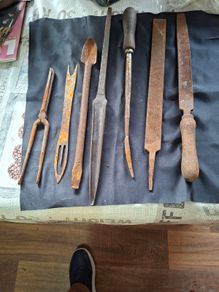 Antique Forged made Wood Carving Tool and Metal Files etc, Postage available or Collection,