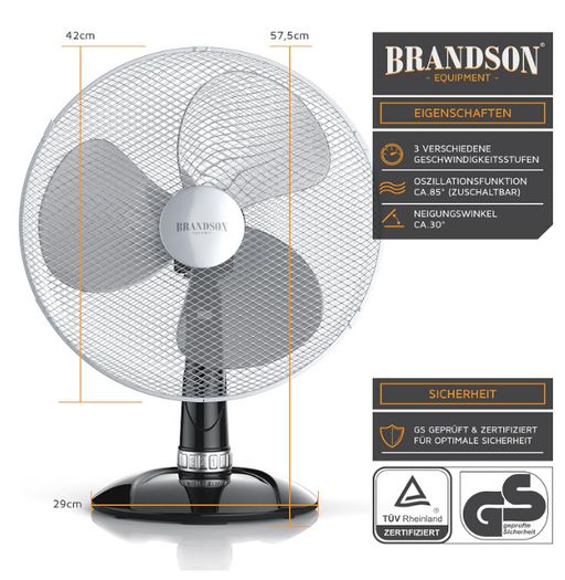Brandson 30cm Desk Fan