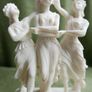 Vintage Alabaster 'The Three Graces' Soldatos made In Greece Object D'Art Image 7