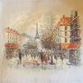 Hand Painted Oil on Canvas - Vintage Parisienne Scene Image 6