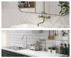 12 white subway tiles 10x30cm