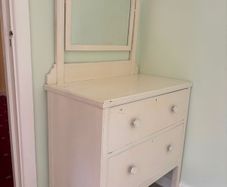 Vintage Painted Dressing Table / Chest of Drawers with Mirror