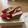 LK Bennett Red Wedge Sandals Image 5