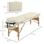 Massage Table Bed Couch Beauty Bed 2 Section Therapy Bed Lightweight Portable Folding Spa Bed Black Image 2