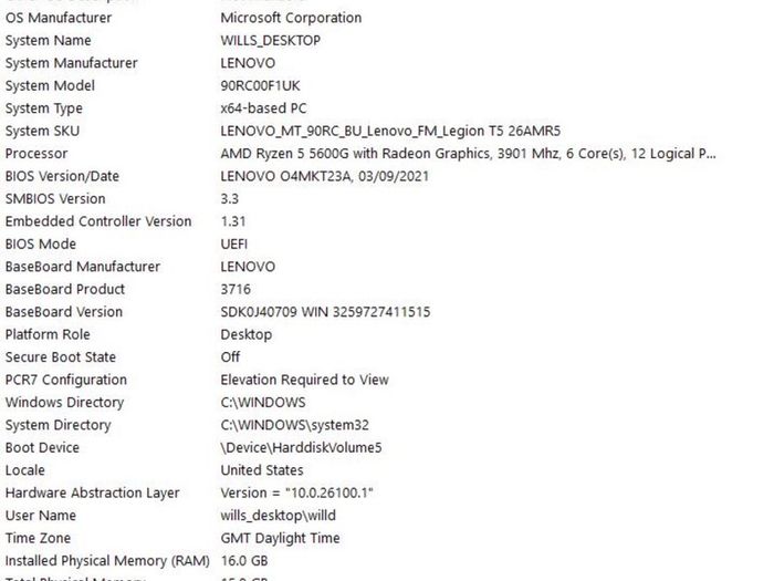 Lenovo Legion T5 Gaming PC - RTX 3060 12GB / Ryzen 5 5600G / 16GB RAM