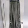 Skylar Rose Olive Green Satin Striped Wide-Leg Trousers ] Image 3