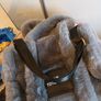 Fur grey handbag Image 3
