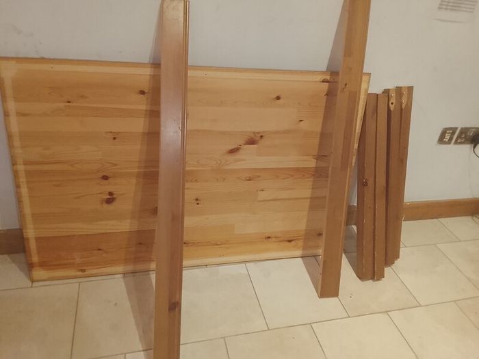 Pine dining table and chairs set