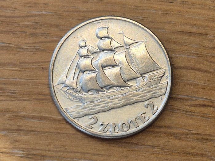 Poland 2 zlote silver coin 1936 Gdynia Seaport