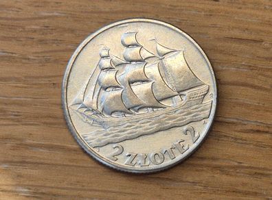 Poland 2 zlote silver coin 1936 Gdynia Seaport