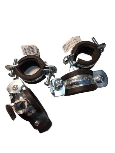 4pcs Metal Pipe Clamp with Rubber Rubber Cushioned Insulated Insulated Pipe Clamp With Screws Free inspection