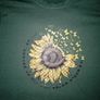 Sunflower T-shirt for Her Green S sunflowers In a World Where You Can Be Anyone Be Kind Image 2