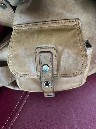 Cortefiel Leather Shoulder Bag