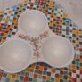 Cute Whimsical and Collectable Three Sectioned Ceramic Dip Dish from the Sprinkles Collection by Jane Asher for Wade 2007, Mint Condition Image 3