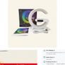 Portable Wireless Charger With Led Ambience Light, Alarm Clock, Music Speaker, For Mobile Phone Image 2